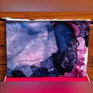 Keep on Dreaming Watercolor Large Pouch Primitives by Kathy Friendship Heart Gal